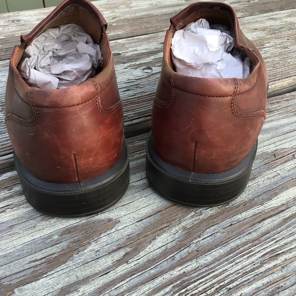 Ecco Men's Brown Leather Slip-On Loafers Size 44 - Picture 8 of 11
